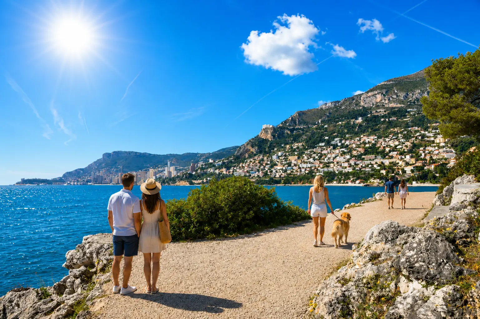 Plage de Roquebrune-Cap-Martin à 10 minutes de Menton sur la Côte d'Azur