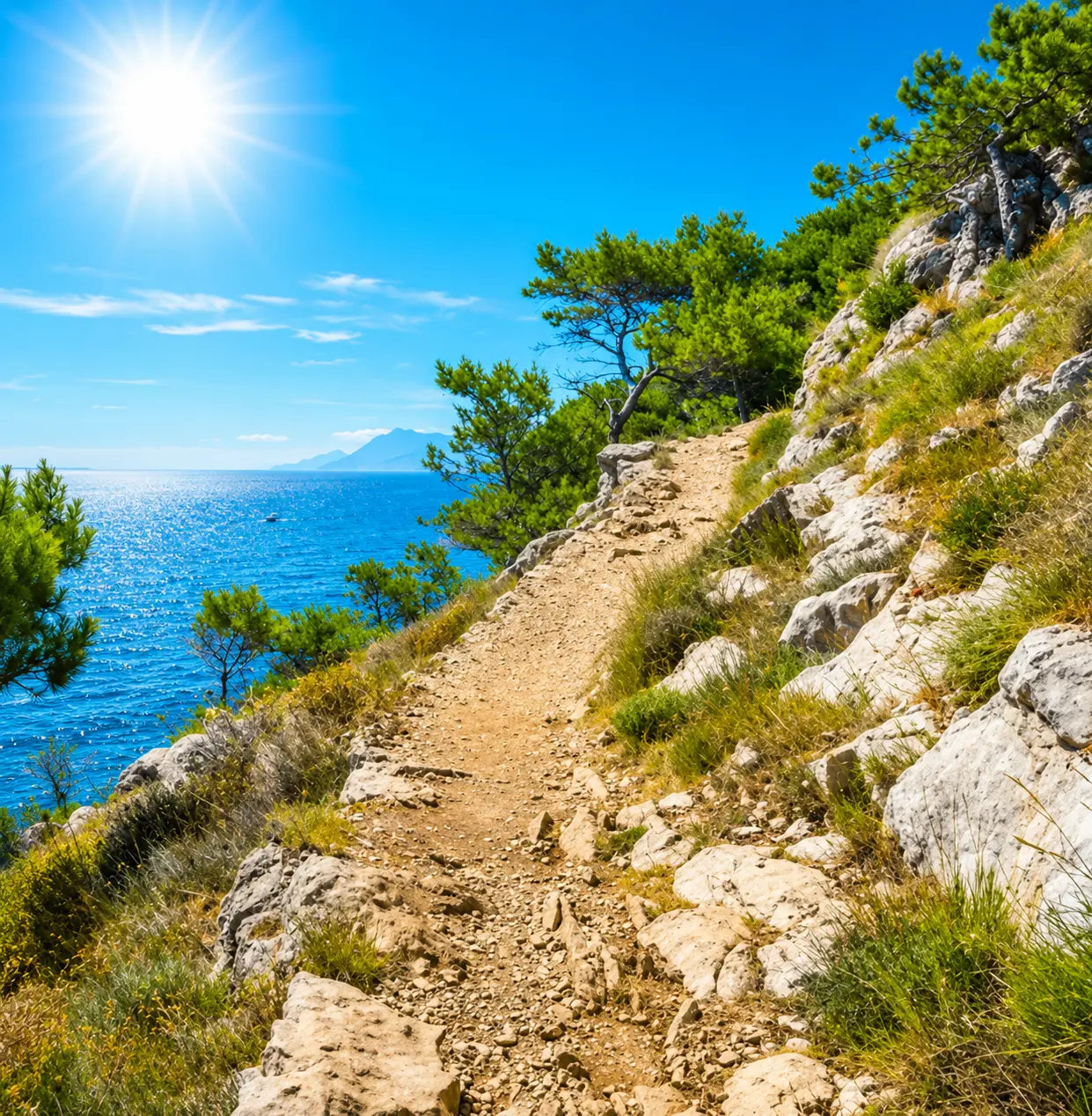 Calanque de la frontière italo-française près de Menton, accessible à pied